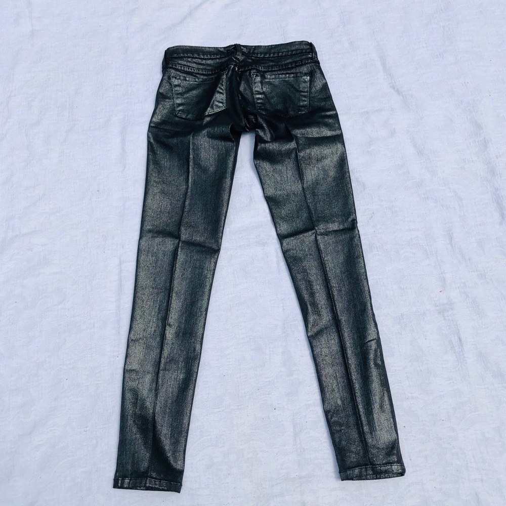 FLYING MONKEY**Pewter Silver Denim Jeans Size 26 - Picture 6 of 8